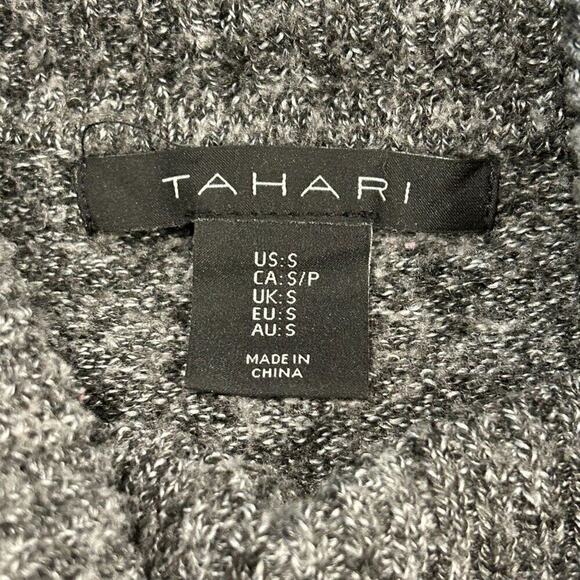 Tahari Women's Size S (Oversized) Cowl Neck Sweater, Grey, Long Sleeve #N1431 - Picture 6 of 6